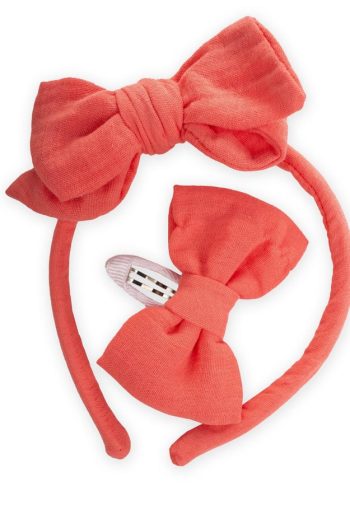 Crowned Hairpin Set in Baby Peach