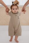 Lilabio 100% Organic Cotton Muslin Short Leg Romper for Babies