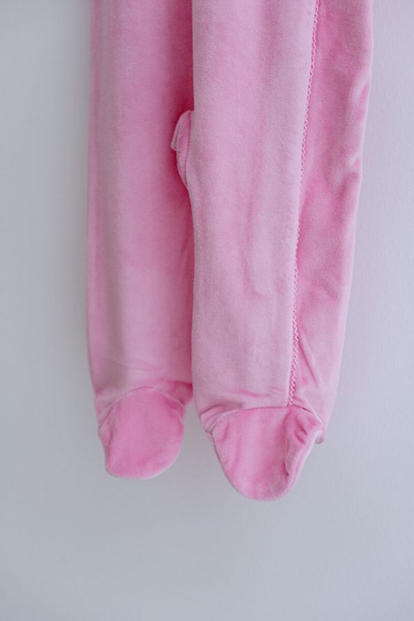 Lilabio French Silk Velvet Extra Soft Footed Baby Romper