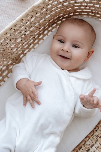 Lilabio French Silk Velvet Extra Soft Footed Baby Romper