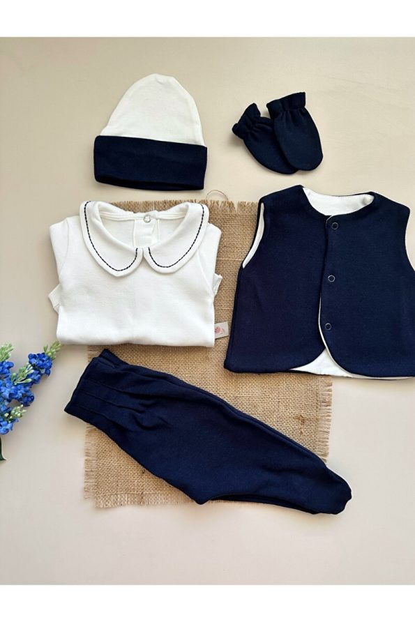 Mama Miel Baby Vest Hospital Exit Set - Navy Blue