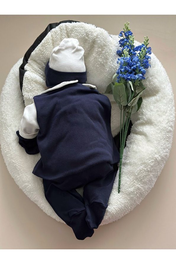 Mama Miel Baby Vest Hospital Exit Set - Navy Blue