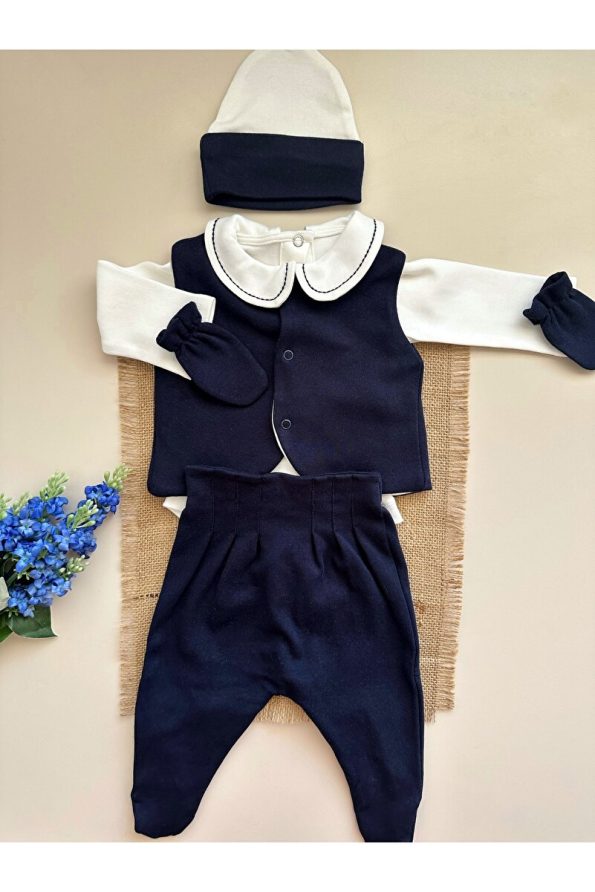 Mama Miel Baby Vest Hospital Exit Set - Navy Blue