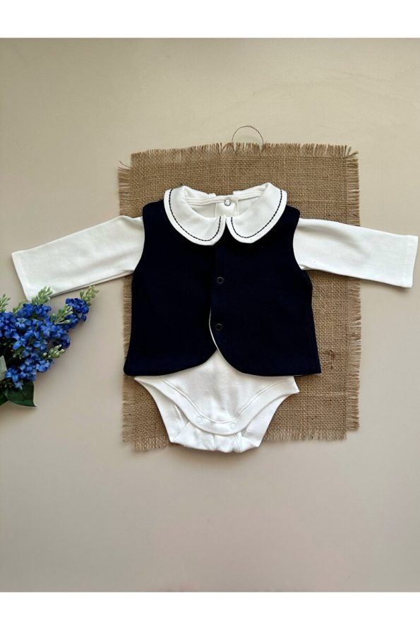 Mama Miel Baby Vest Hospital Exit Set - Navy Blue
