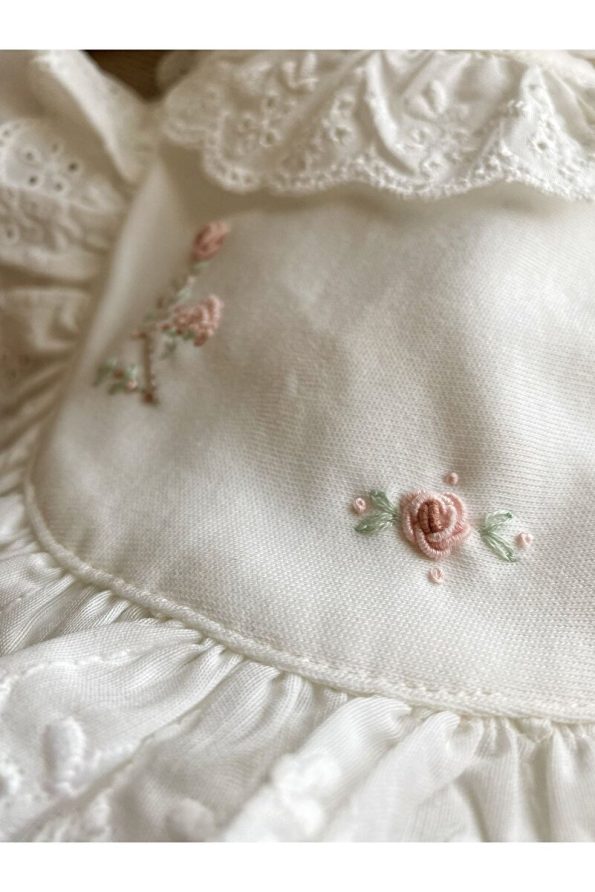 Mama Miel Baby Floral Newborn Romper and Hat Set