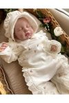 Mama Miel Baby Floral Newborn Romper and Hat Set