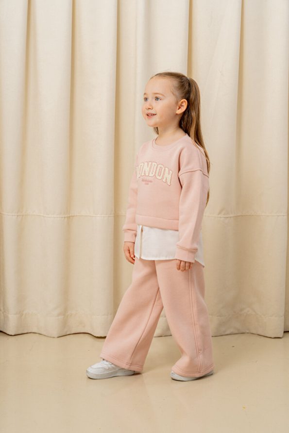 e-kids Girls' London Embroidered Fleece 2-Piece Set