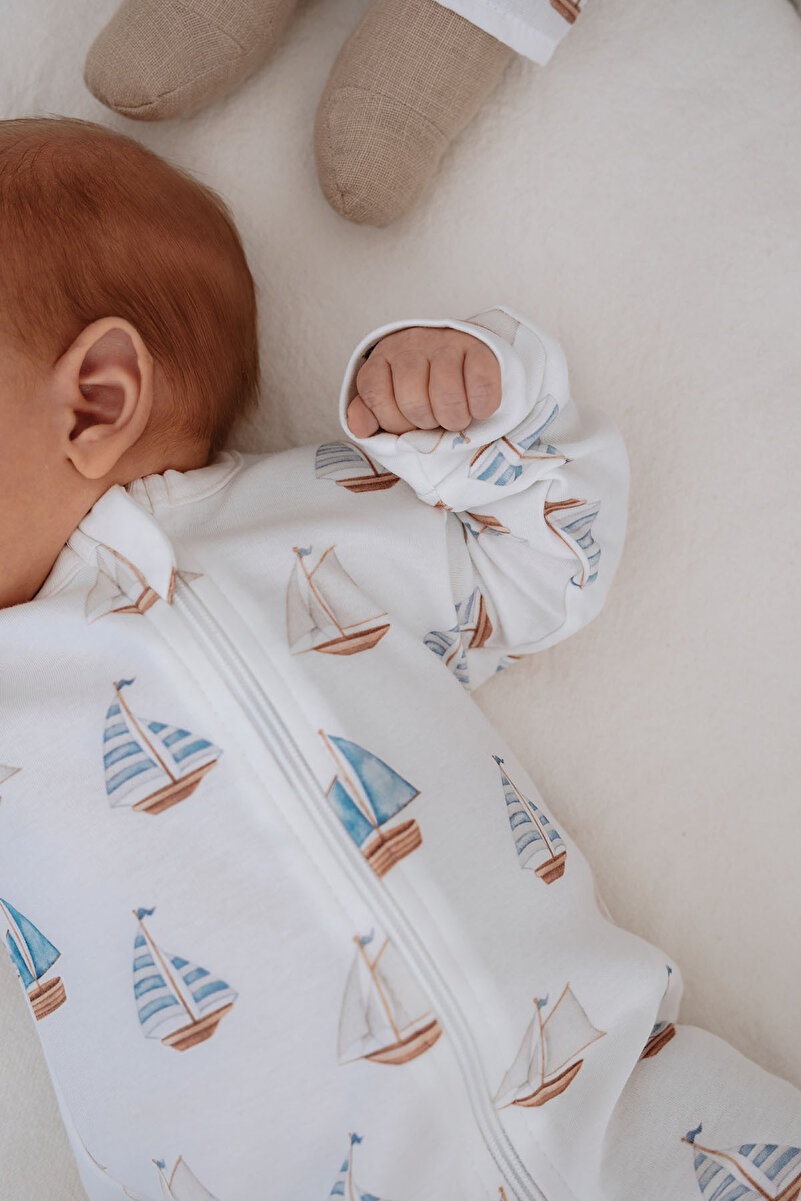 1_org_zoom-116.jpg Tuğba Swan Zippered Baby Jumpsuit - Pureline Series - Sail Boats