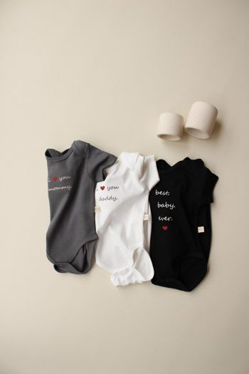 OhlalaKoala Set of 3 Embroidered Short Sleeve Snap Bodysuits