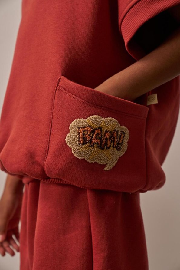 Oh La La Koala For Little Ones Brick Embroidered Pocket Hoodie Set