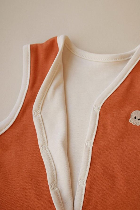 Oh La La Koala Double-Sided Vest with Octopus Embroidery for Little Ones