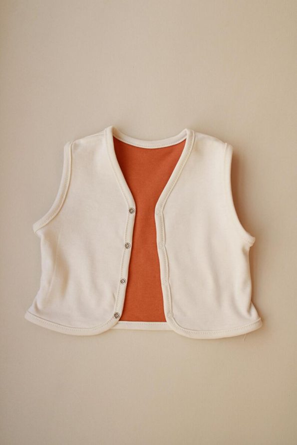 Oh La La Koala Double-Sided Vest with Octopus Embroidery for Little Ones