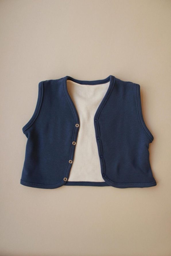 Oh La La Koala Double-Sided Vest with Fish Embroidery for Little Ones