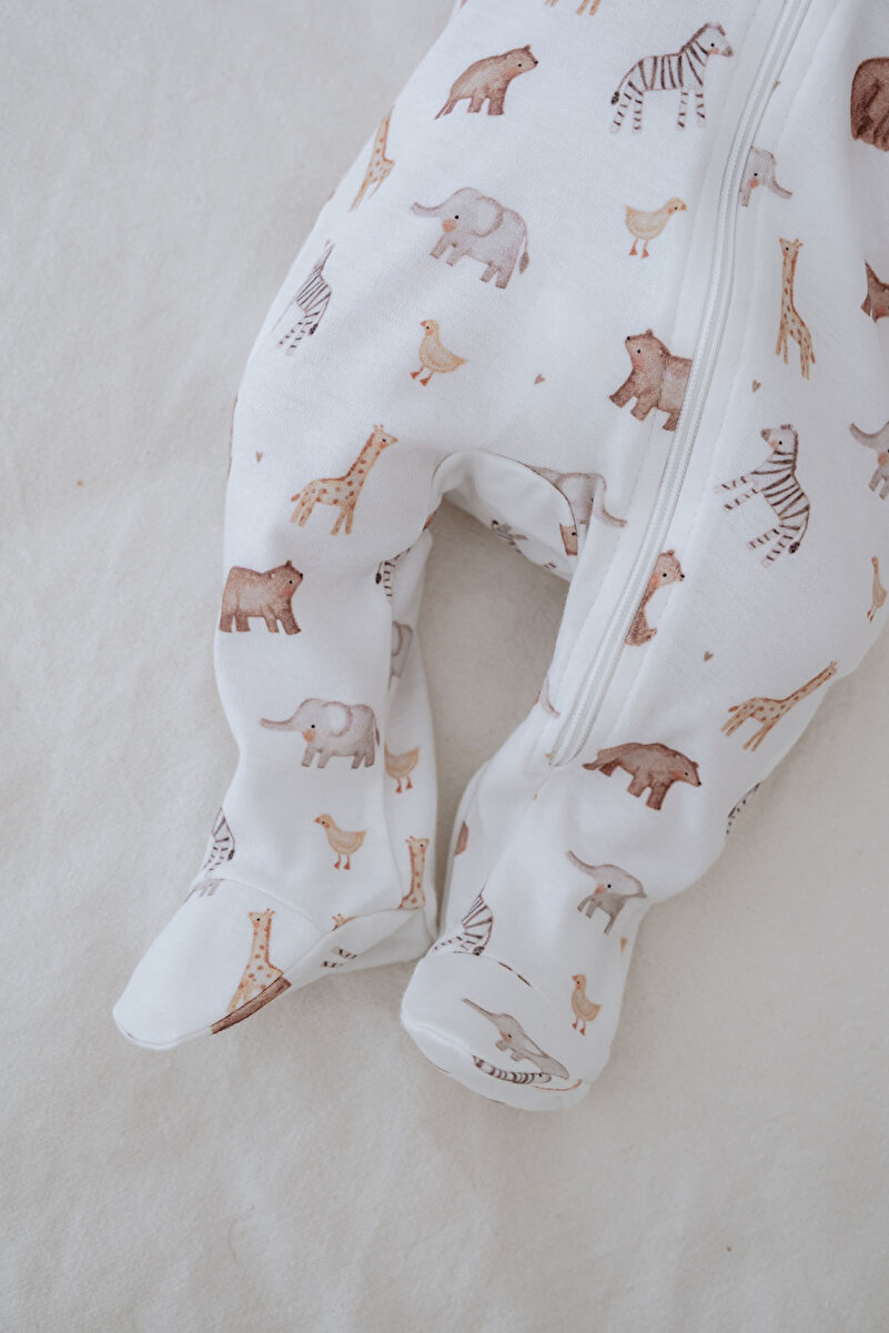 1_org_zoom-126.jpg Tuğba Swan Zippered Footed Baby Romper - Pureline Series - Cute Animals