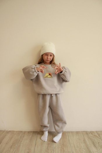 Oh La La Koala For Little Ones Stone Color Mountain Embroidered Kids Set