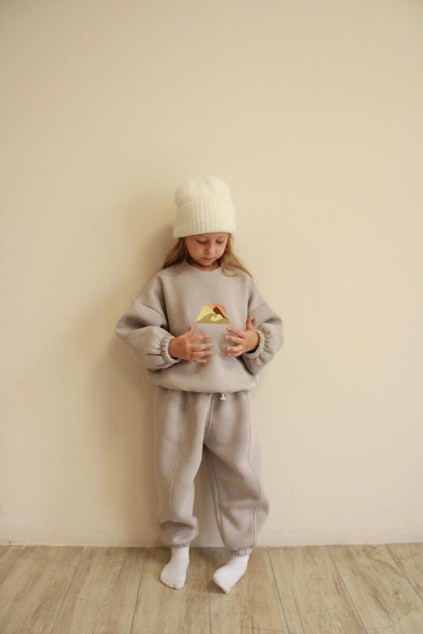 Oh La La Koala For Little Ones Stone Color Mountain Embroidered Kids Set