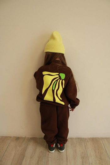 Oh La La Koala For Little Ones Yellow Back Print Turtleneck Tracksuit