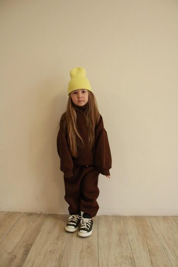 Oh La La Koala For Little Ones Yellow Back Print Turtleneck Tracksuit