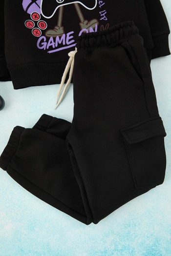 Trendyolmilla Kids Black Printed Boys' Knit Set