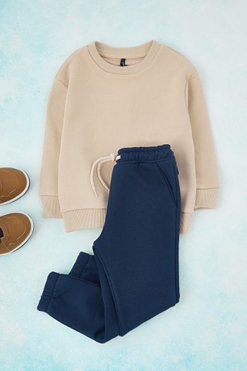 Trendyolmilla Kids Beige Printed Boys' Knit Set