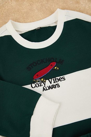Trendyolmilla Kids Green Cotton Embroidered Regular Fit Boys Knit Set