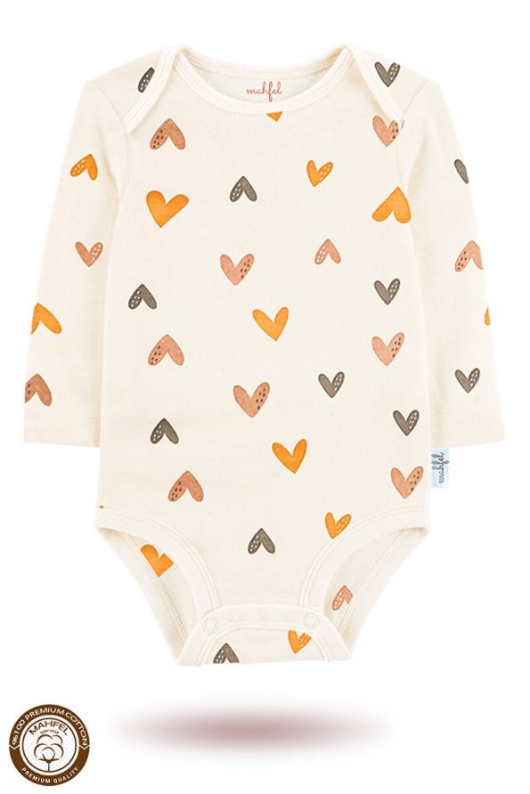 MAHFEL 3-Pack Premium Organic Short Sleeve Printed Baby Bodysuits