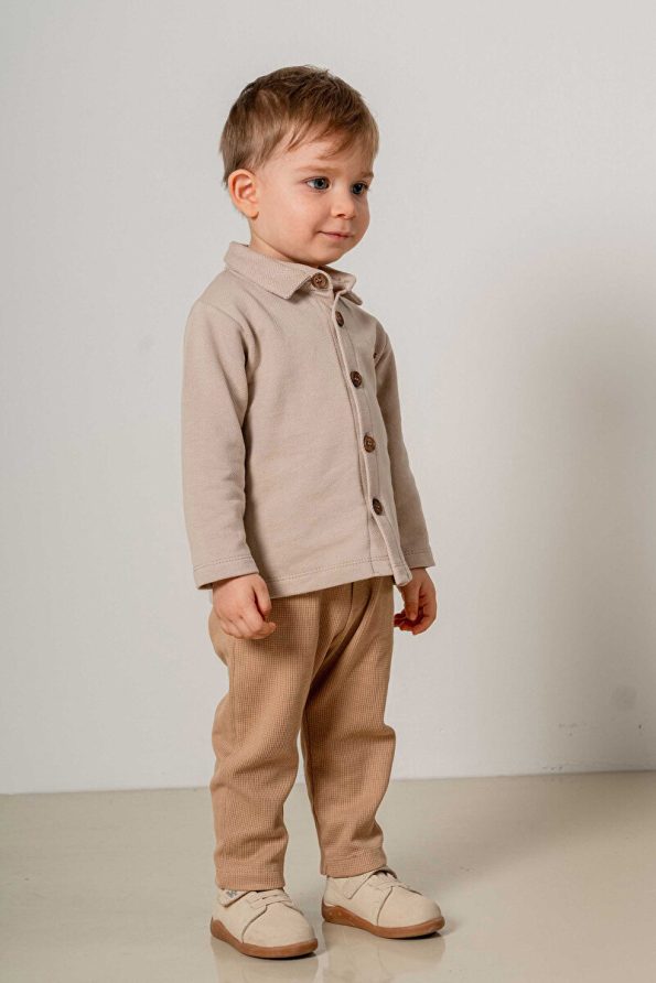 Bombe Baby Cotton Brown 2-Piece Set