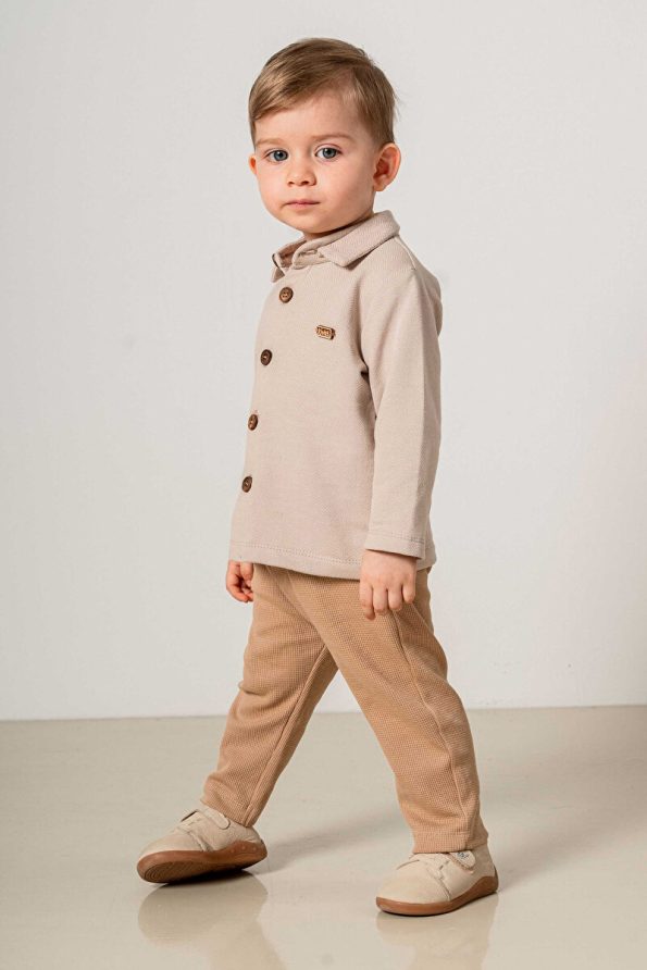 Bombe Baby Cotton Brown 2-Piece Set