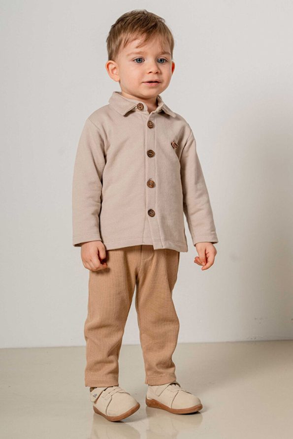 Bombe Baby Cotton Brown 2-Piece Set