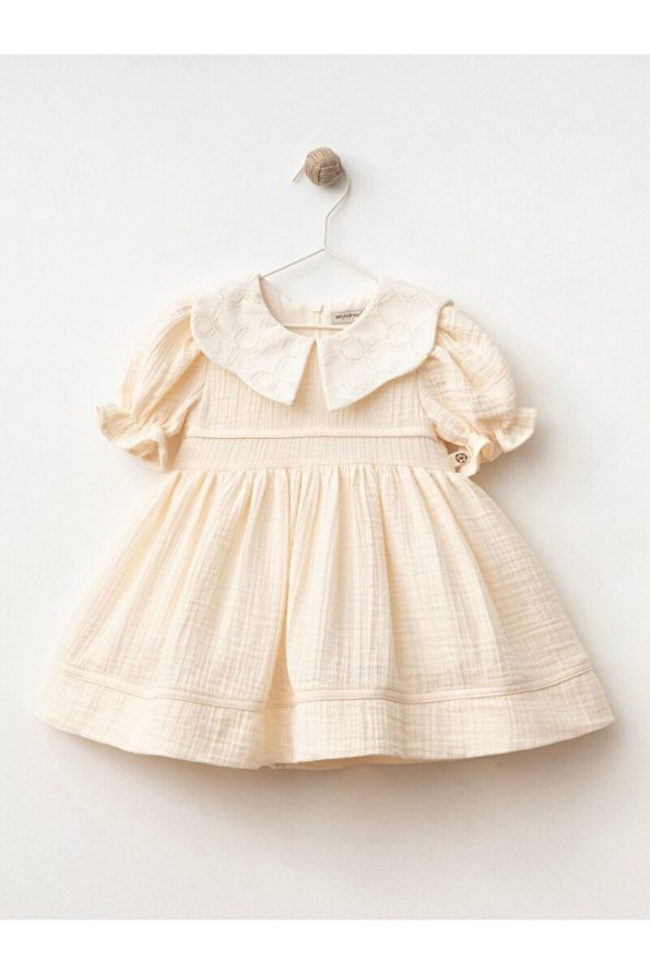 Cherrys Baby Cotton Collared Trimmed Dress for Girls