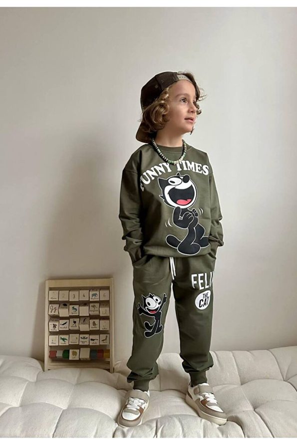 Yigit Boutique Character Print Boys' Outfit