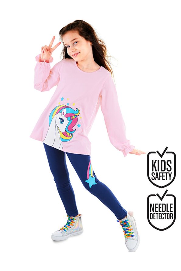 Denokids Rainbow Star Girls' T-Shirt Tunic Leggings Set
