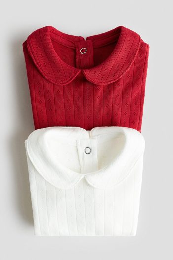 H&M 2-Pack Collared Bodysuit