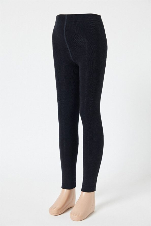 Katia & Bony Black Towel Lined Kids Leggings