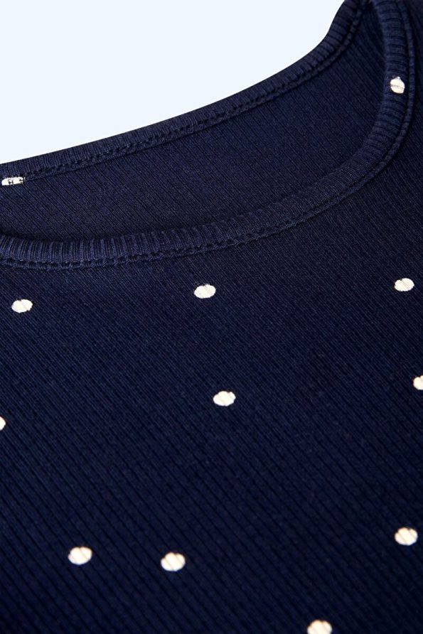 Brix Girls' Ribbed Legging Set in Navy Blue