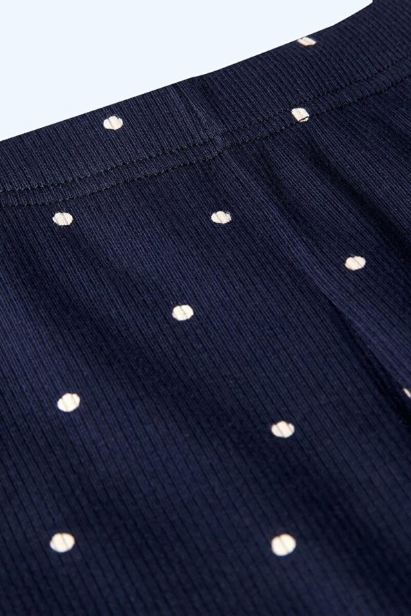 Brix Girls' Ribbed Legging Set in Navy Blue