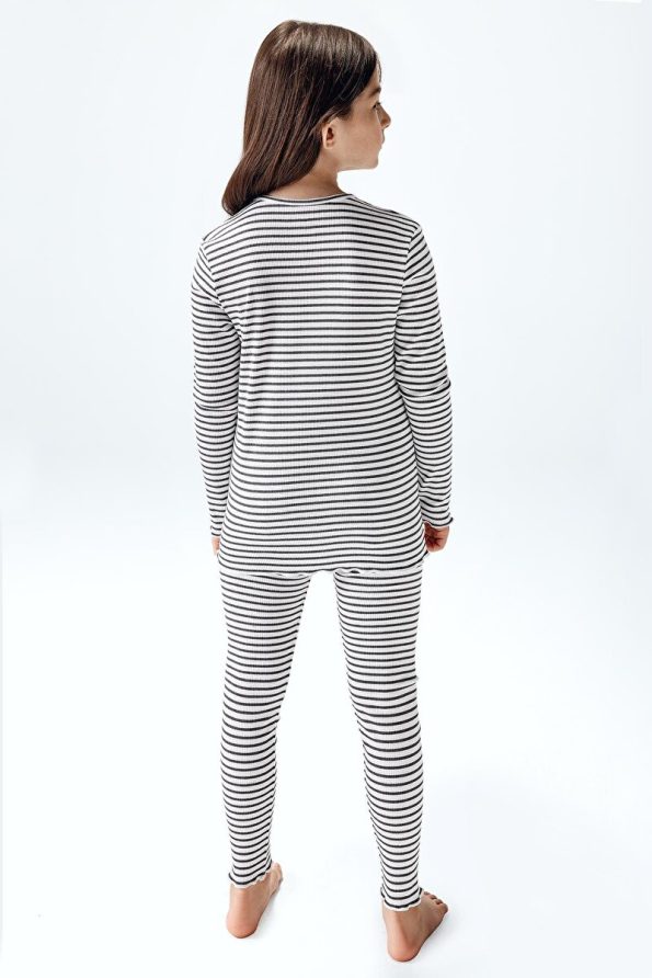 Brix Girls' Striped Outfit with Ribbed Leggings