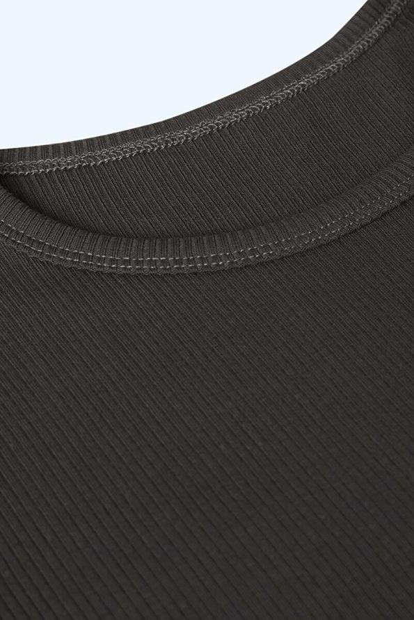 Brix Girls' Ribbed Legging Set in Charcoal