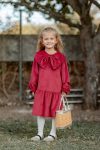Red Dress with Big Bow for Girls