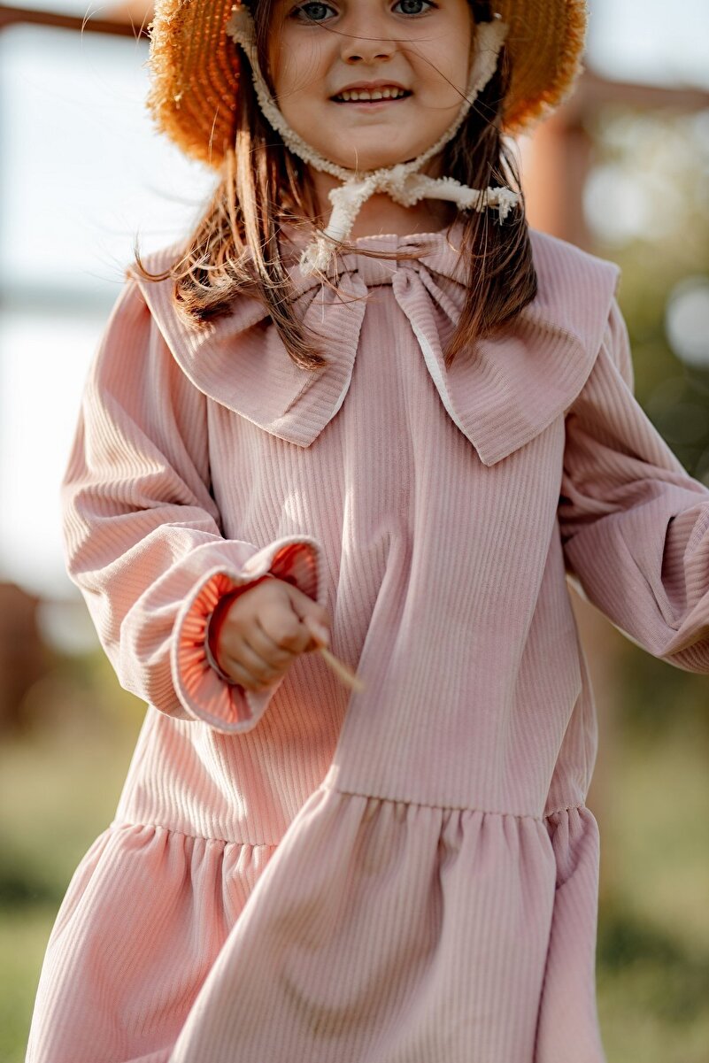 1_org_zoom-1511.jpg Miabambim Pink Dress with Large Bow for Girls