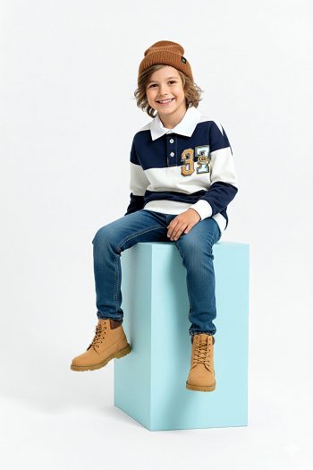 Trendyolmilla Kids Ecru Embroidered Regular Fit Sweatshirt for Boys