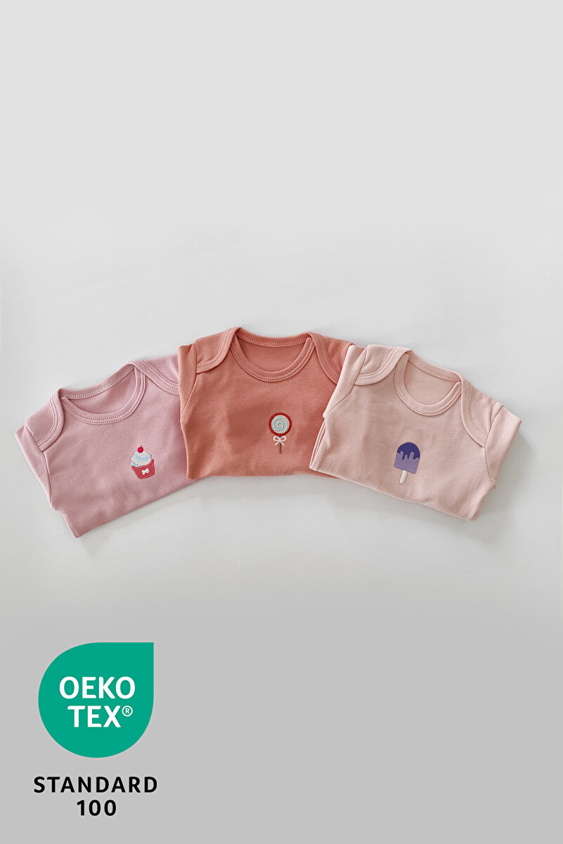 1_org_zoom-1640.jpg Luppinos Candy 3-Piece 100% Cotton Embroidered Long Sleeve Baby Bodysuit Set