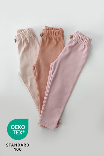 Luppinos Candy 3-Piece 100% Cotton Baby Leggings Set