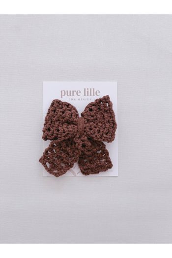 Pure Lille Bow Clip (Knitted - Single)