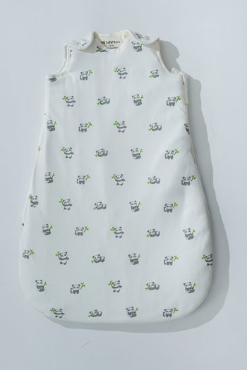 Homytextiles Baby Sleeping Bag - Fiber Filled - 100% Cotton Jersey Fabric, 2.7 Tog Side Opening with Zipper