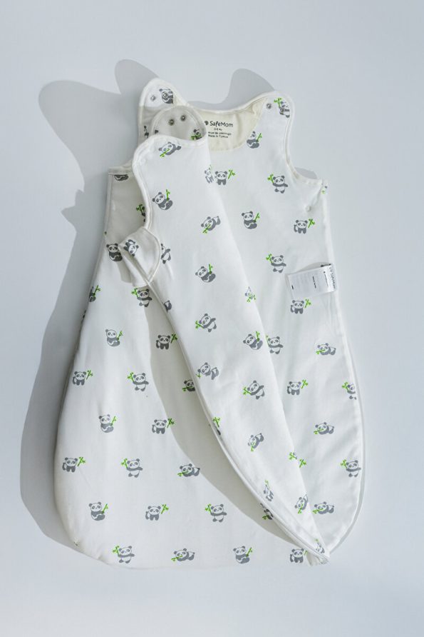 Homytextiles Baby Sleeping Bag - Fiber Filled - 100% Cotton Jersey Fabric, 2.7 Tog Side Opening with Zipper