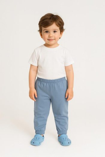LUESS Unisex Kids Cotton Soft Textured Jogger Pajama Bottoms
