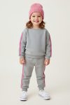 LUESS Girls' Striped Gray Tracksuit