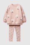 Monila Girls' Floral Print Cotton Tracksuit