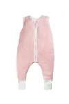 Alpar Textile Girls' Winter Sleeveless Zip-Up Sleeping Bag with Footies in Pink Polka Dot